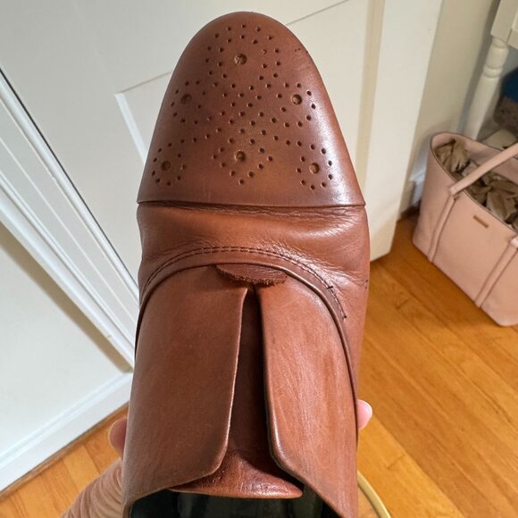 Women's Pyrgos PIKOLINOS Wingtip Slipon Oxfords, rich cognac leather, size EU39 - Picture 6 of 14